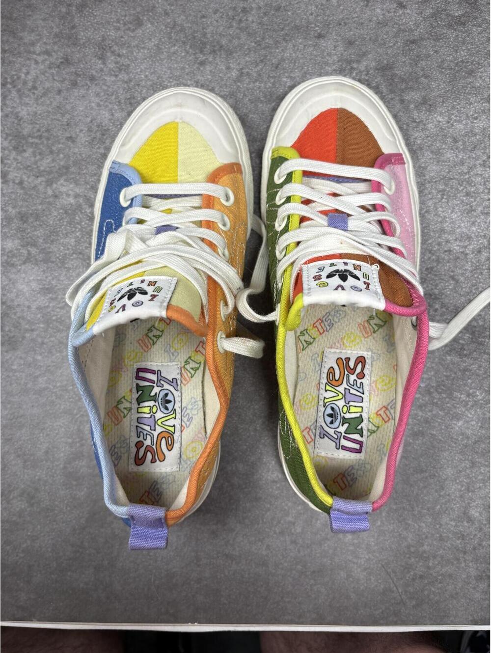 Adidas Originals Nizza Love Unites Pride Rainbow GW2419 Size 7 Womens 8.5 - Picture 4 of 7